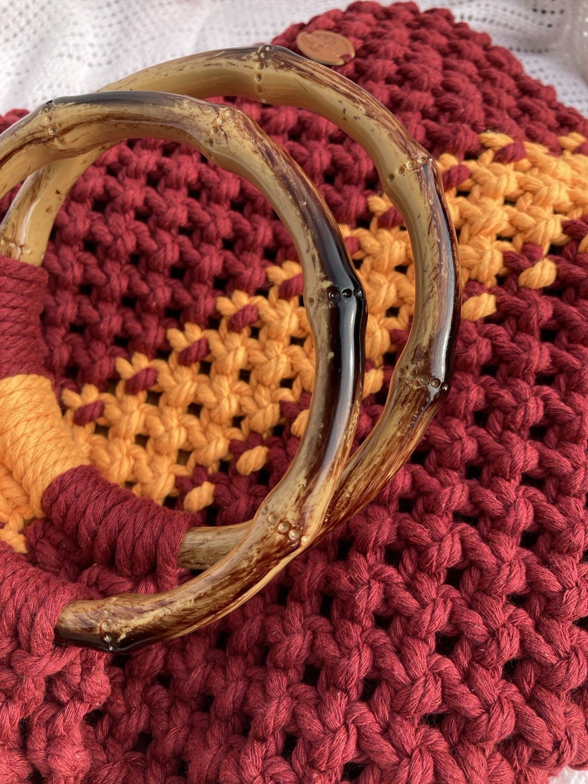 Centre-Stripe Macrame Bag, photo 2