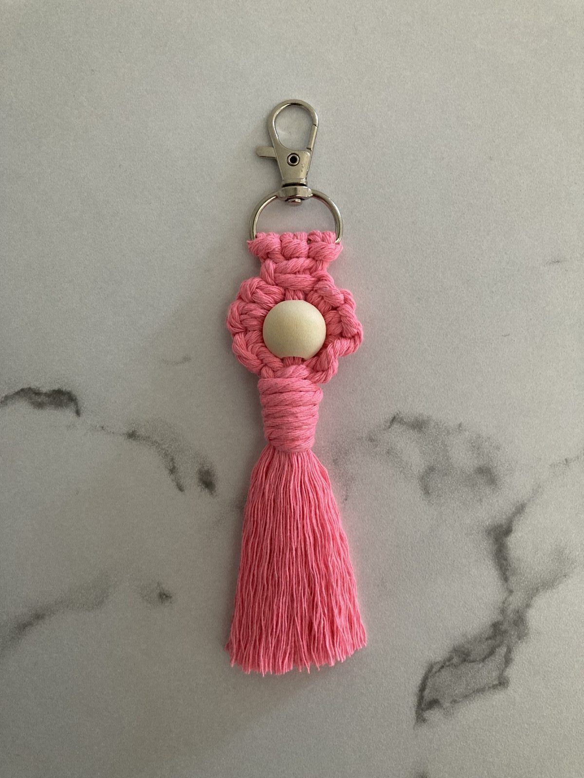 Macrame Flower Key Chain